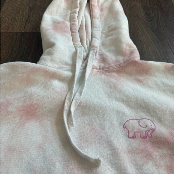 Ivory Ella Sweatshirt hoodie. Light pink tie dye. Women’s size medium. - Picture 4 of 7